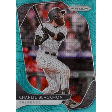 2020 Panini Prizm Prizms Teal Wave #81 Charlie Blackmon