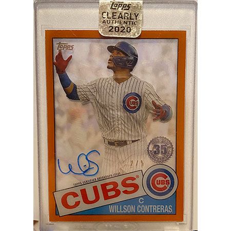 2020 Topps Clearly Authentic 85 Orange #TBA-WCO Willson Contreras