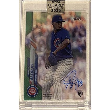 2020 Topps Clearly Authentic Autographs Green #CCA-AA Adbert Alzolay