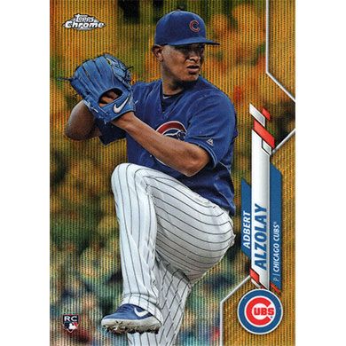 2020 Topps Chrome Gold Wave Refractor #110 Adbert Alzolay (01/50)