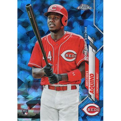 2020 Topps Chrome Update Sapphire #U-29 Aristides Aquino Rookie Debut