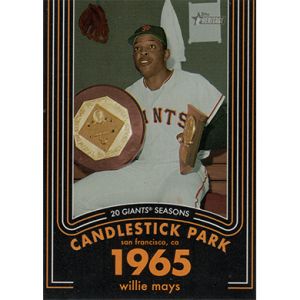 2020 Topps Heritage 20 Gigantic Seasons #15 Willie Mays