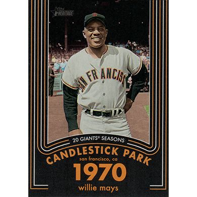 2020 Topps Heritage 20 Gigantic Seasons #18 Willie Mays