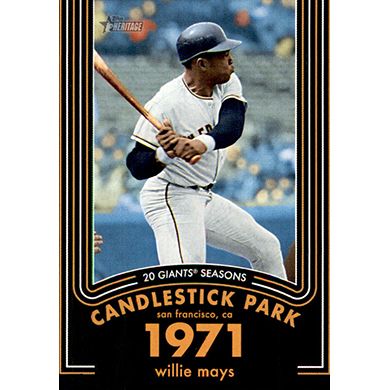 2020 Topps Heritage 20 Gigantic Seasons #20 Willie Mays