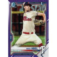 2021 Bowman Chrome Mega Box Prospects Purple Refractor #BCP-42 Mick Abel