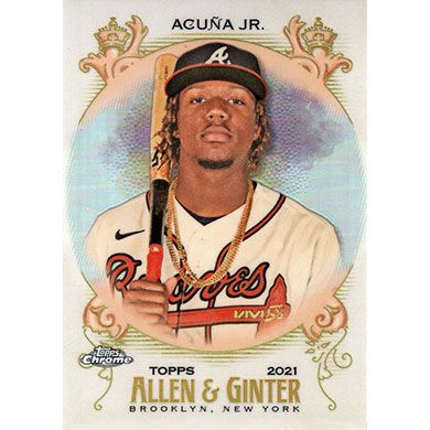 2021 Topps Allen & Ginter Chrome Refractor #72 Ronald Acuna Jr.