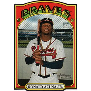 2021 Topps Heritage 72 Die Cuts #72DC-9 Ronald Acuna Jr.