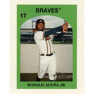 2021 Topps Heritage 72 Venezuela Stamps #17 Ronald Acuna Jr.