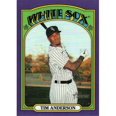 2021 Topps Heritage Chrome Purple Refractor #243 Tim Anderson