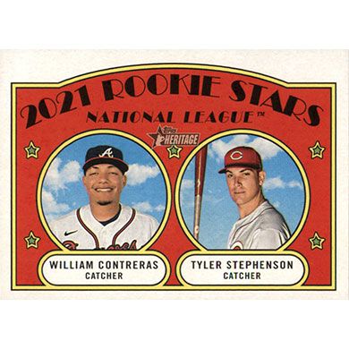 2021 Topps Heritage #81 W. Contreras/T. Stephenson Rookie Stars