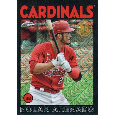 2021 Topps Update 86 Silver Pack Chrome Black Refractor #86C-18 Nolan Arenado