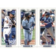 2022 Topps Opening Day Triple Play #TPC-4A B. Bichette/#TPC-4B V. Guerrero Jr./#TPC-4C T. Hernandez