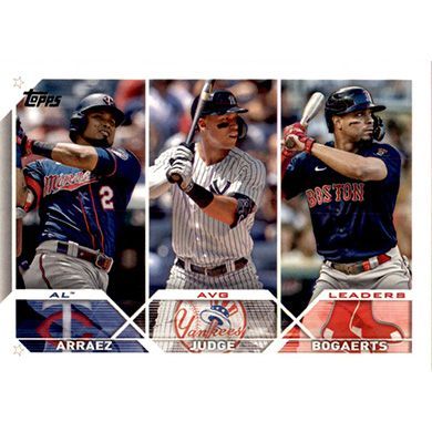 2023 Topps #289 L. Arraez/A. Judge/X. Bogaerts League Leaders