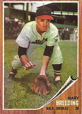 1962 Topps #6 Marv Breeding 