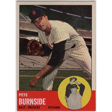 1963 Topps #19 Pete Burnside