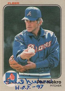1983 Fleer #143 Phil Niekro Autographed