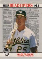 1988 Fleer Headliners #2 Mark McGwire 