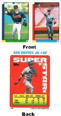 1990 Topps Stickers #49 K. Griffey, Jr./#28 J. Blauser/#269 K. Stillwell 