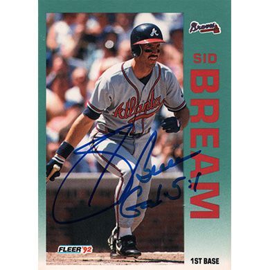 1992 Fleer #354 Sid Bream Autographed