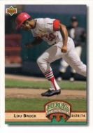 1992 Upper Deck Heroes Highlights #HI2 Lou Brock 