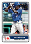 Dasan Brown Baseball Cards