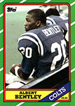 Albert Bentley Football Cards