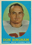 Don Bingham Football Cards